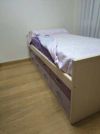 Cama juvenil 90 con cajoneras + colchón