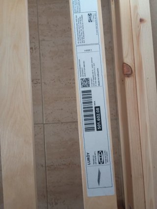 Estructura de cama NEIDEN IKEA madera, con somier