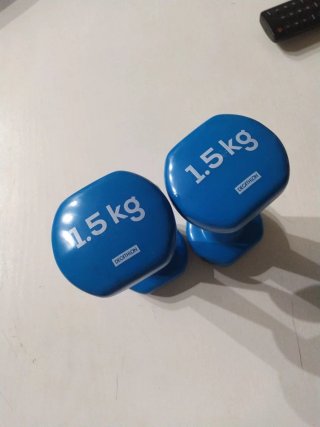 2 Pesi Manubri 1.5kg Decathlon Blu