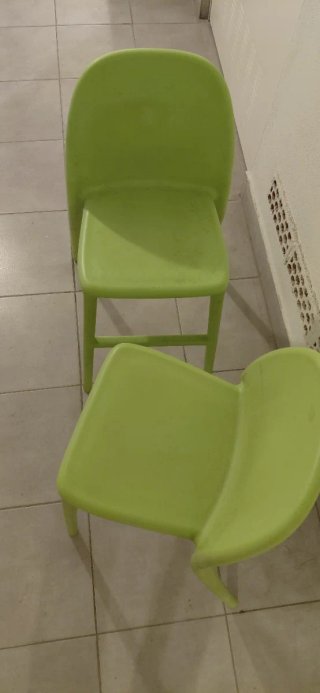 Silla alta para niños color verde