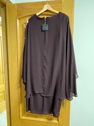 Vestido de fiesta morado y rosa talla M