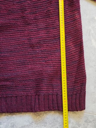 Jersey Bershka cuello alto grueso burdeos