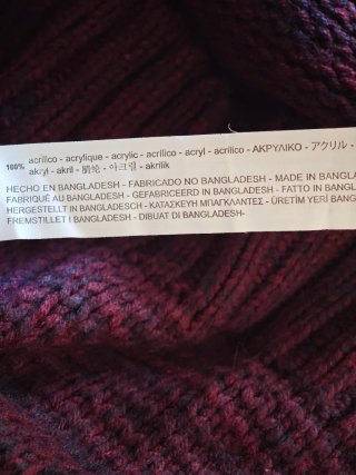 Jersey Bershka cuello alto grueso burdeos