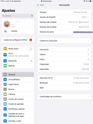iPad Air 3 64GB Plata