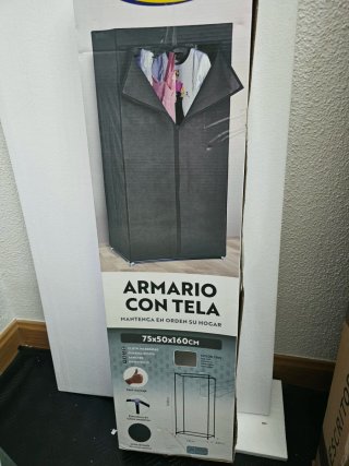 Armario Tela HOGAR 75x50x160cm Gris