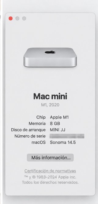 Mac mini M1 2020 8GB RAM 256GB SSD