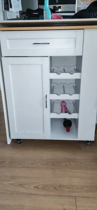 URGE Armario Auxiliar Cocina Blanco y madera