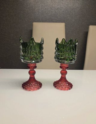 Pareja Portavelas Cristal Vintage Zara Home