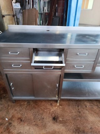Mueble cafetero acero inoxidable