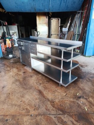 Mueble cafetero acero inoxidable