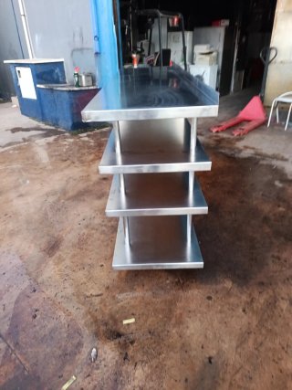 Mueble cafetero acero inoxidable