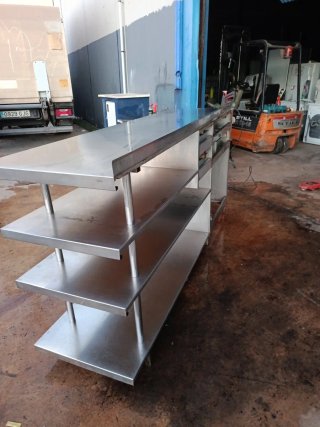 Mueble cafetero acero inoxidable