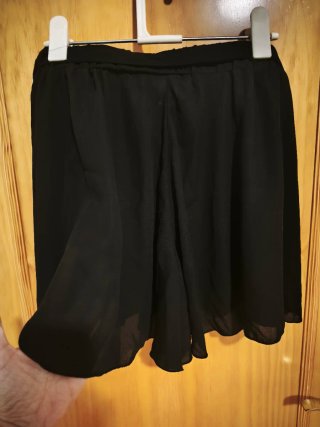 Falda pantalón negra talla única