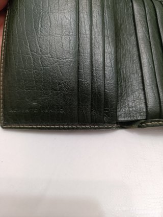 Billetera monedero plegable RV beige/verde