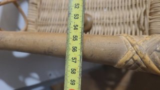 Estantería de mimbre vintage