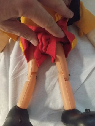 Figura Pinocho PVC Tipo Marionetaaños 70