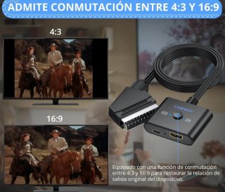 Convertidor CAMWAY SCART a HDMI Hembra