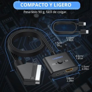 Convertidor CAMWAY SCART a HDMI Hembra