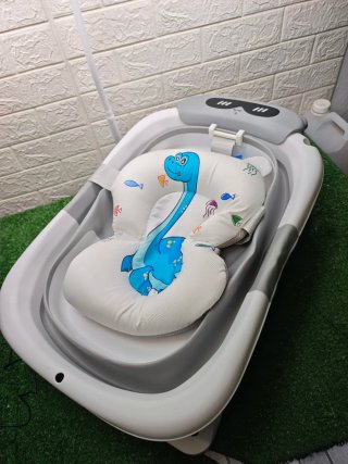 Bañera Plegable Bebé + Cojín Dinosaurio