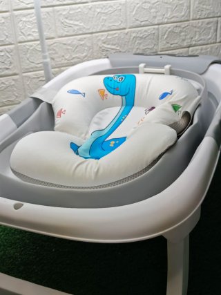 Bañera Plegable Bebé + Cojín Dinosaurio