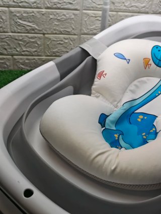 Bañera Plegable Bebé + Cojín Dinosaurio