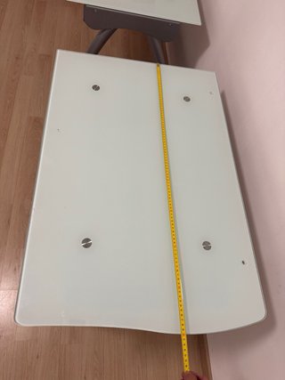 Mesa escritorio cristal y metal