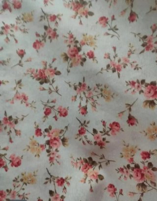 Tela loneta flores vintage 1m x 1,40m