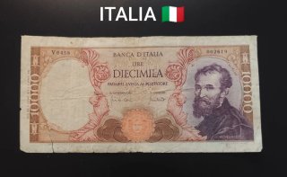 10000 Liras Italia Michelangelo