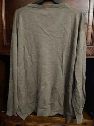 Jersey Lacoste V-Neck Talla XXXL verde caza