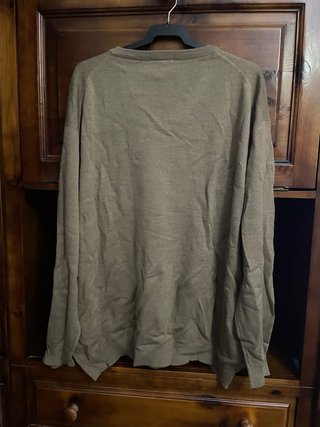 Jersey Lacoste V-Neck Talla XXXL verde caza
