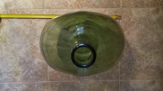 4 Damajuanas de cristal verde oscuro