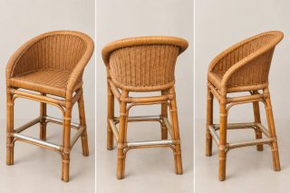 Silla de ratán/mimbre alta