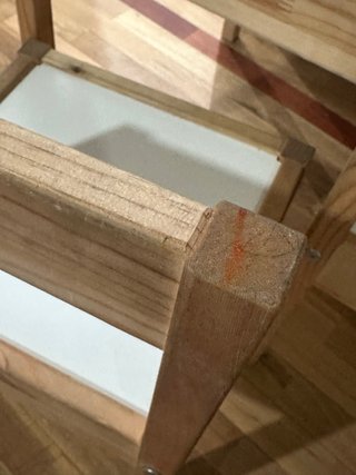 Mesa y 2 Sillas Infantiles Ikea Madera Blanca