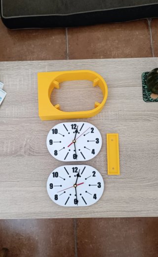 Reloj doble cara de pared