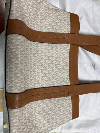 Bolso Michael Kors Logo Marrón y beige