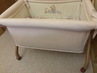 Minicuna madera beige