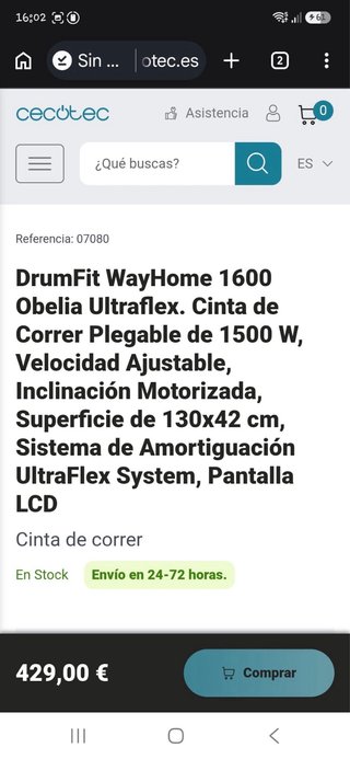Cinta de correr Cecotec Drumfit