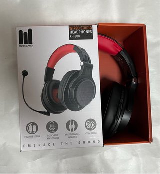 Auriculares Roseland RH-500 Estudio Negro/Rojo