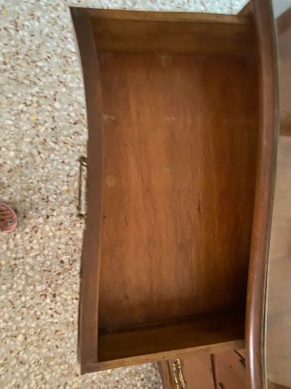 Cómoda tocador antigua madera y cristal