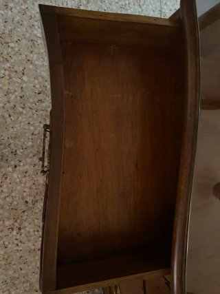 Cómoda tocador antigua madera y cristal