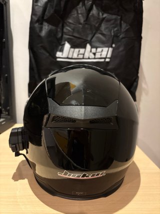 Casco Jiekai Negro Integral + Intercomunicador
