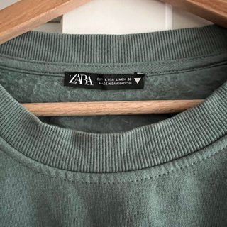 Sudadera corta Zara verde