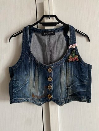 Gilet in jeans tg 6 anni bambina Parrot