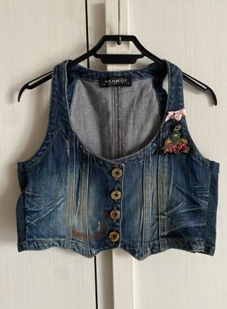 Gilet in jeans tg 6 anni bambina Parrot