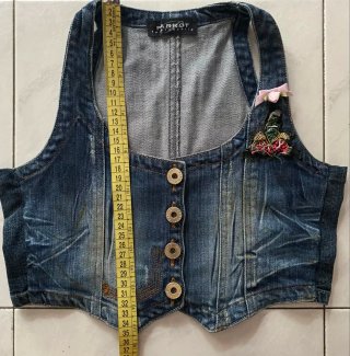 Gilet in jeans tg 6 anni bambina Parrot