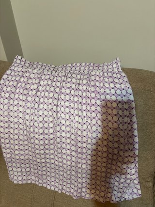 Falda mujer talla única morado y blanco