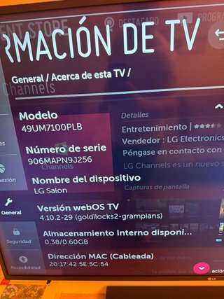 Smart TV LG 49”