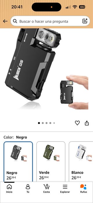 Mini linterna WUBEN G5