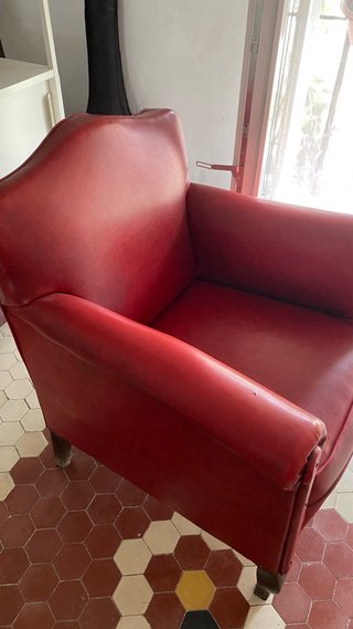 Butaca vintage granate
