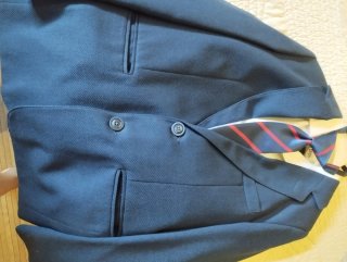 Traje niño comunión azul con corbata